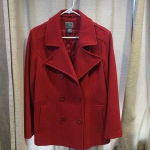Red Pea coat